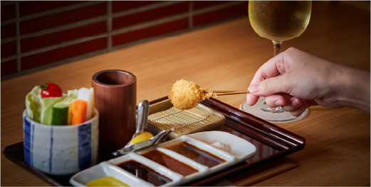 串揚げと酒